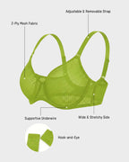 Seamless Mesh Unlined Underwire Bra - view 27