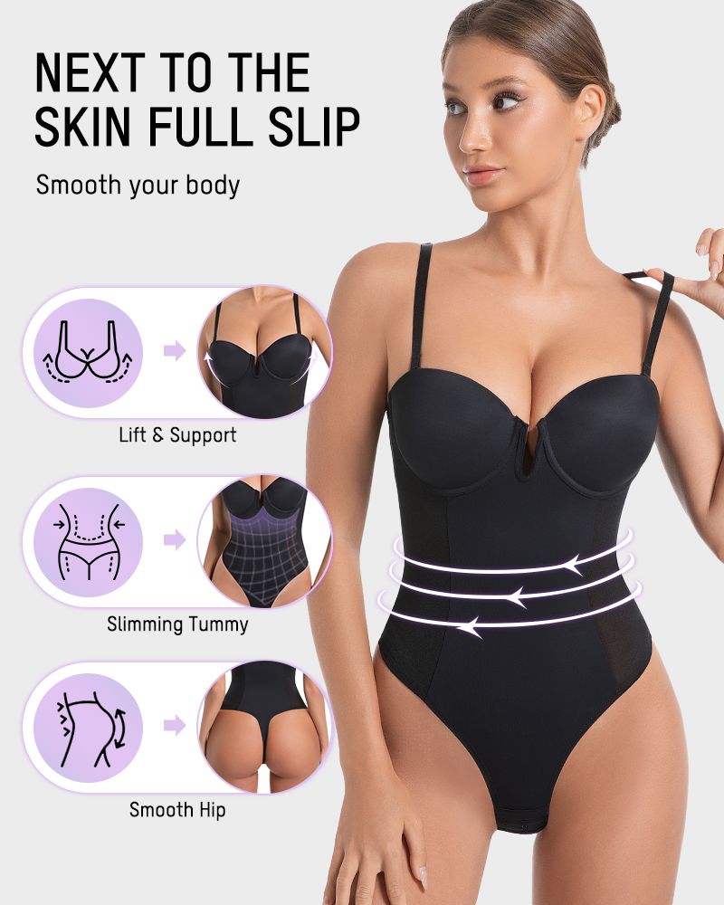 All-in-One Shaping Bodysuit Thong - view 2