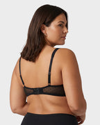 Sheer Unlined Dot-Mesh Balconette Bra - view 5