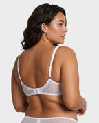 Sheer Unlined Dot-Mesh Balconette Bra - view 15
