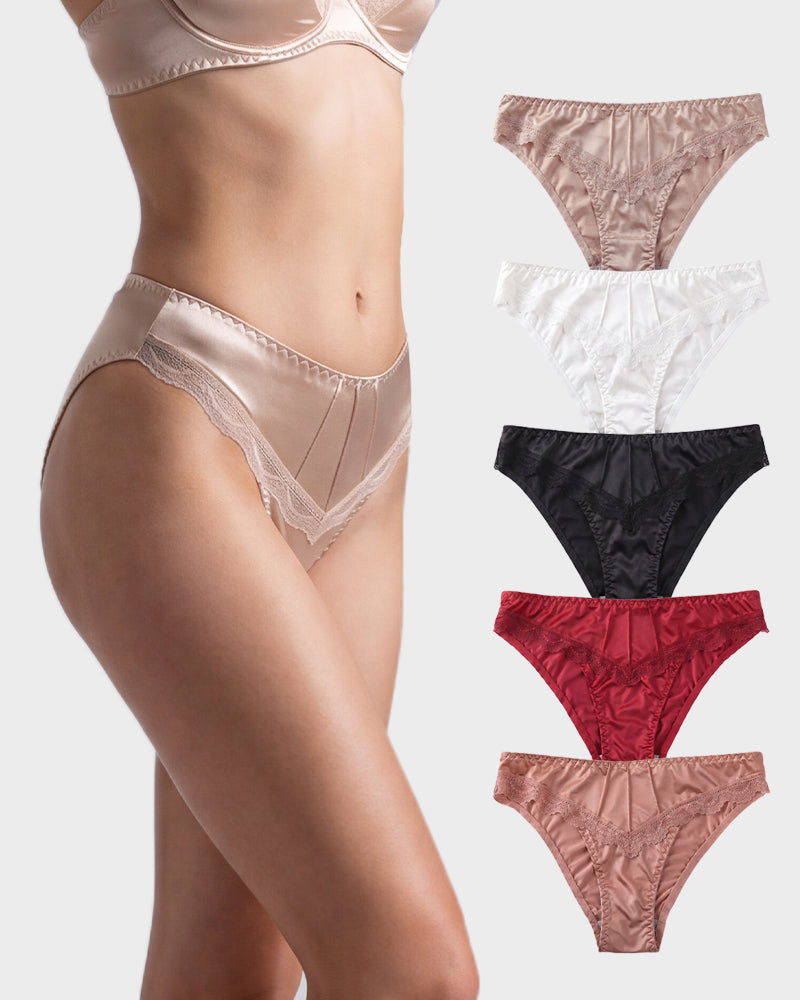 Silky Lace Seamless Bikini Underwear(5 pack) - view 2