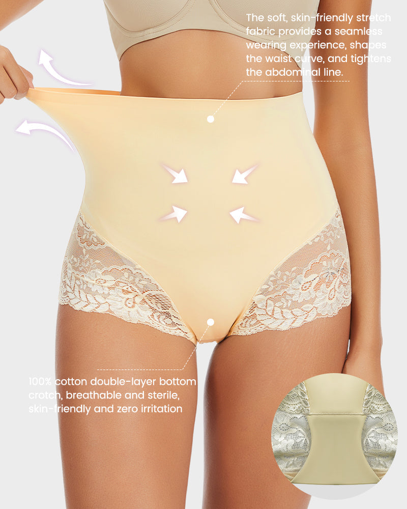 Smooth High-Waisted Sheer Lace Sculpting Brief (4 Pack) - view 2
