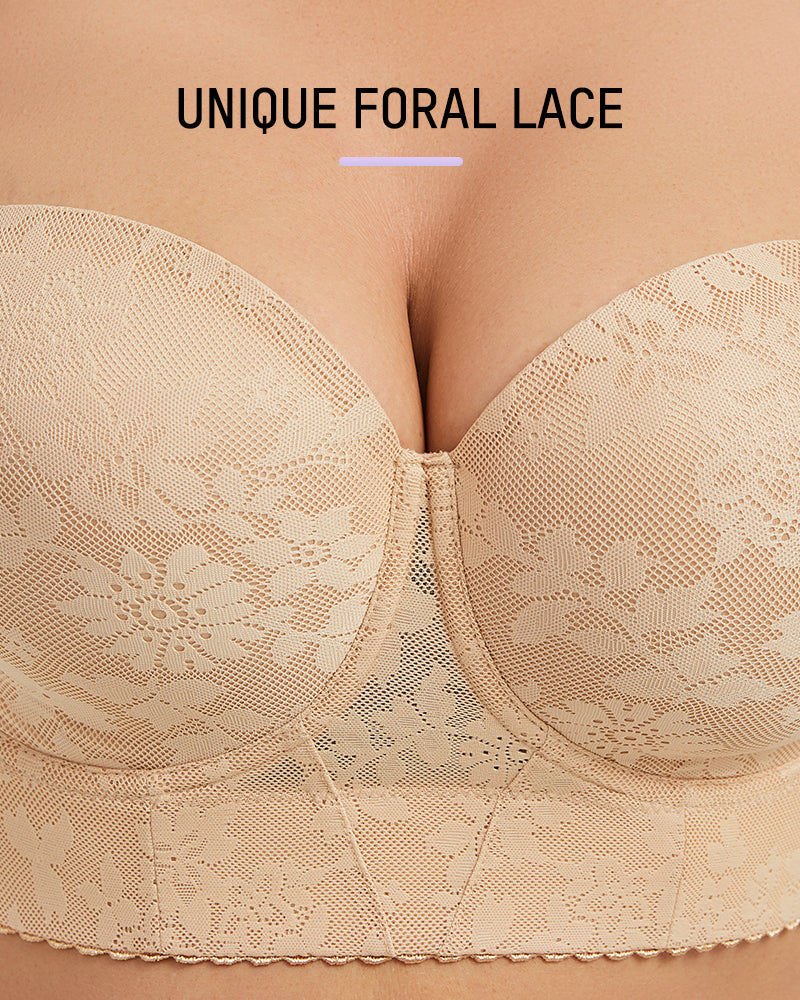 Smooth Lace Longline Strapless Underwire Bra - view 4
