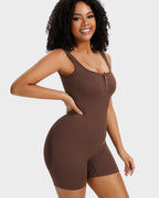 Snap Button Shaping Shorts Bodysuit - view 2
