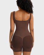 Snap Button Shaping Shorts Bodysuit - view 3