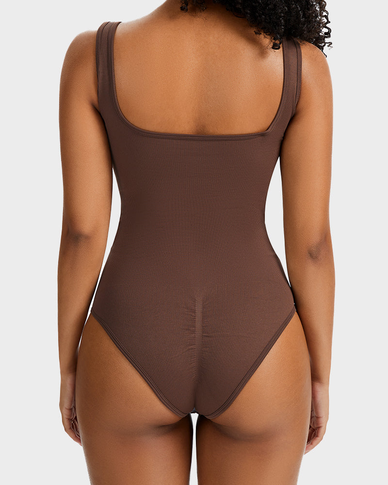 Snap Button Triangle Shaping Bodysuit - view 3