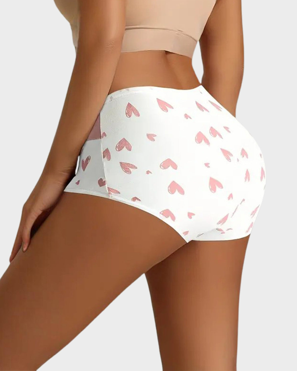 Soft Cotton Heart Print High-Waist Panties (6 Pack) - view 12