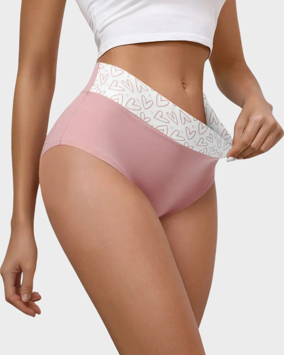 Soft Cotton Heart Print High-Waist Panties (6 Pack) - view 7
