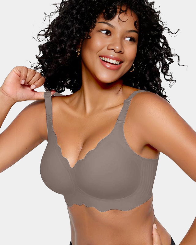 Soft Full Coverage Scalloped Wireless Jelly Bra - view 13