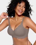 Soft Full Coverage Scalloped Wireless Jelly Bra - view 13