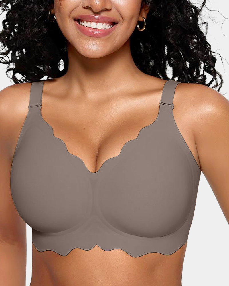 Soft Full Coverage Scalloped Wireless Jelly Bra - view 14
