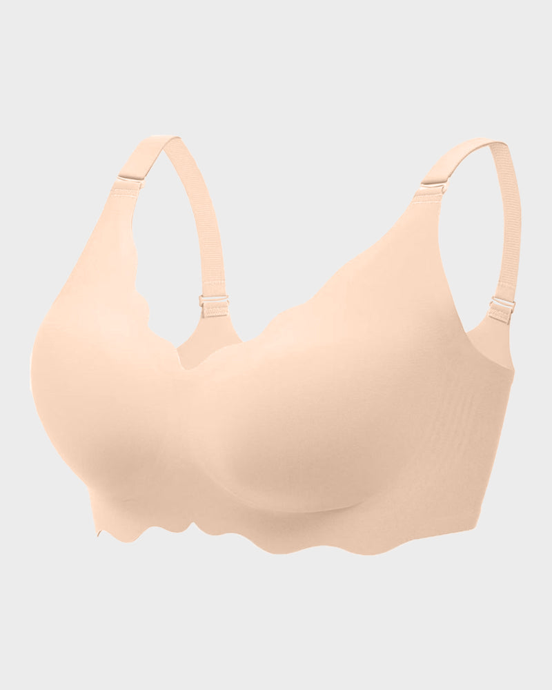 Soft Full Coverage Scalloped Wireless Jelly Bra - view 16