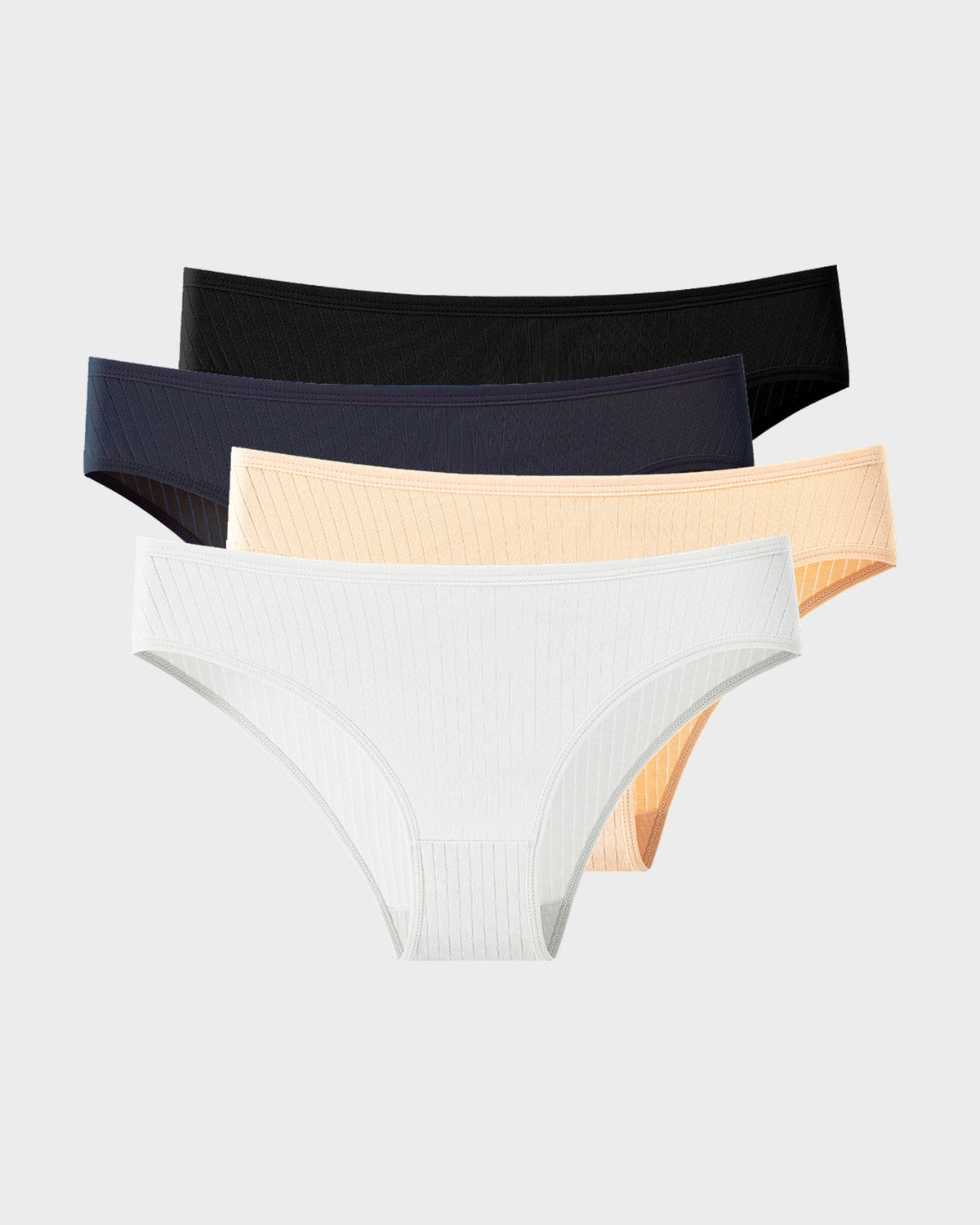 Soft & Breathable Low-Waist Cotton Briefs (4 Pack)