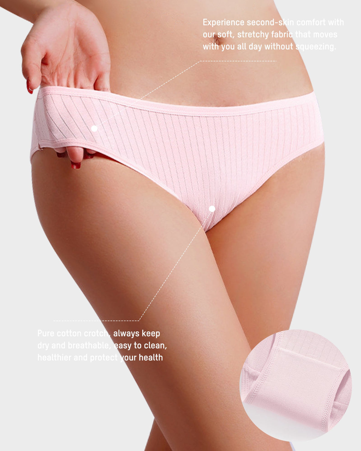 Soft & Breathable Low-Waist Cotton Briefs (4 Pack) - view 5