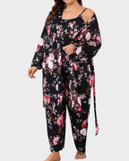 Soft & Silky 3-Piece Floral Pajama Set - view 7