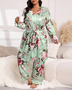 Soft & Silky 3-Piece Floral Pajama Set - view 10