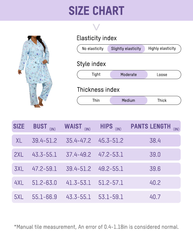 Soft & Silky 3-Piece Floral Pajama Set - view 19