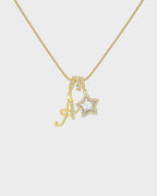 Sparkling Initial & Star Charm Necklace - view 10