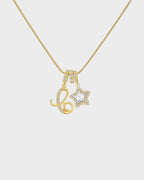 Sparkling Initial & Star Charm Necklace - view 12