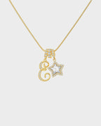 Sparkling Initial & Star Charm Necklace - view 14