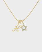 Sparkling Initial & Star Charm Necklace - view 17