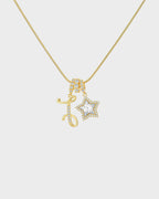Sparkling Initial & Star Charm Necklace - view 18