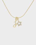 Sparkling Initial & Star Charm Necklace - view 19