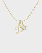Sparkling Initial & Star Charm Necklace - view 21