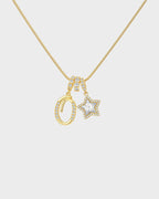 Sparkling Initial & Star Charm Necklace - view 24