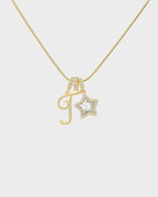Sparkling Initial & Star Charm Necklace - view 29