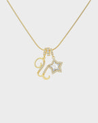 Sparkling Initial & Star Charm Necklace - view 30