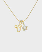 Sparkling Initial & Star Charm Necklace - view 31