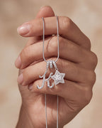 Sparkling Initial & Star Charm Necklace - view 9