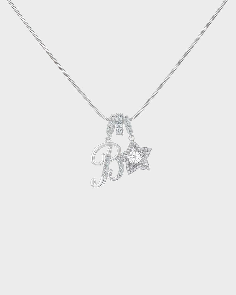 Sparkling Initial & Star Charm Necklace - view 37