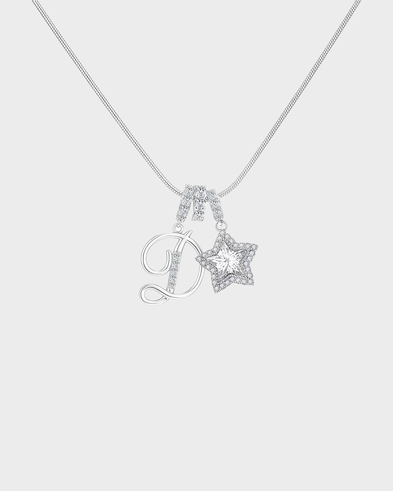 Sparkling Initial & Star Charm Necklace - view 39