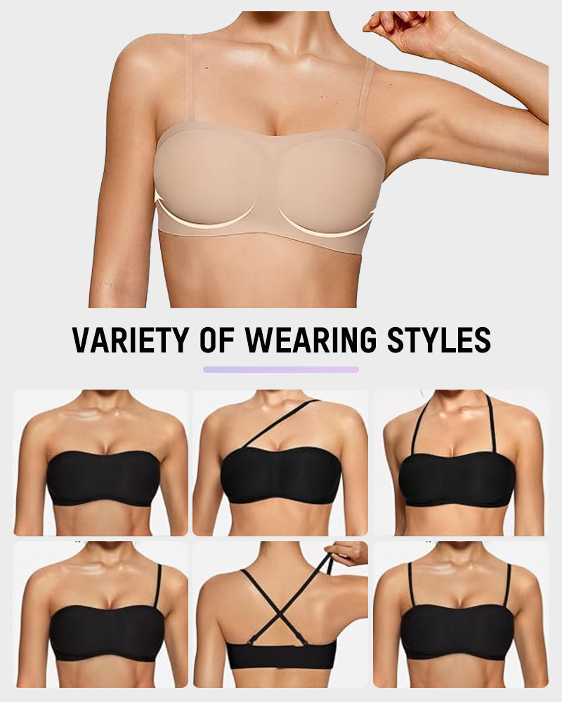 Strapless Wireless Padded Bandeau Bra - view 2