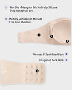 Strapless Wireless Padded Bandeau Bra - view 5