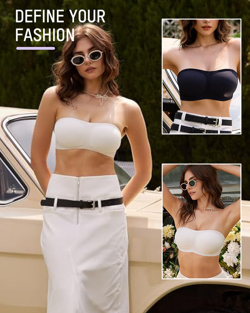 Strapless Wireless Padded Bandeau Bra - view 6