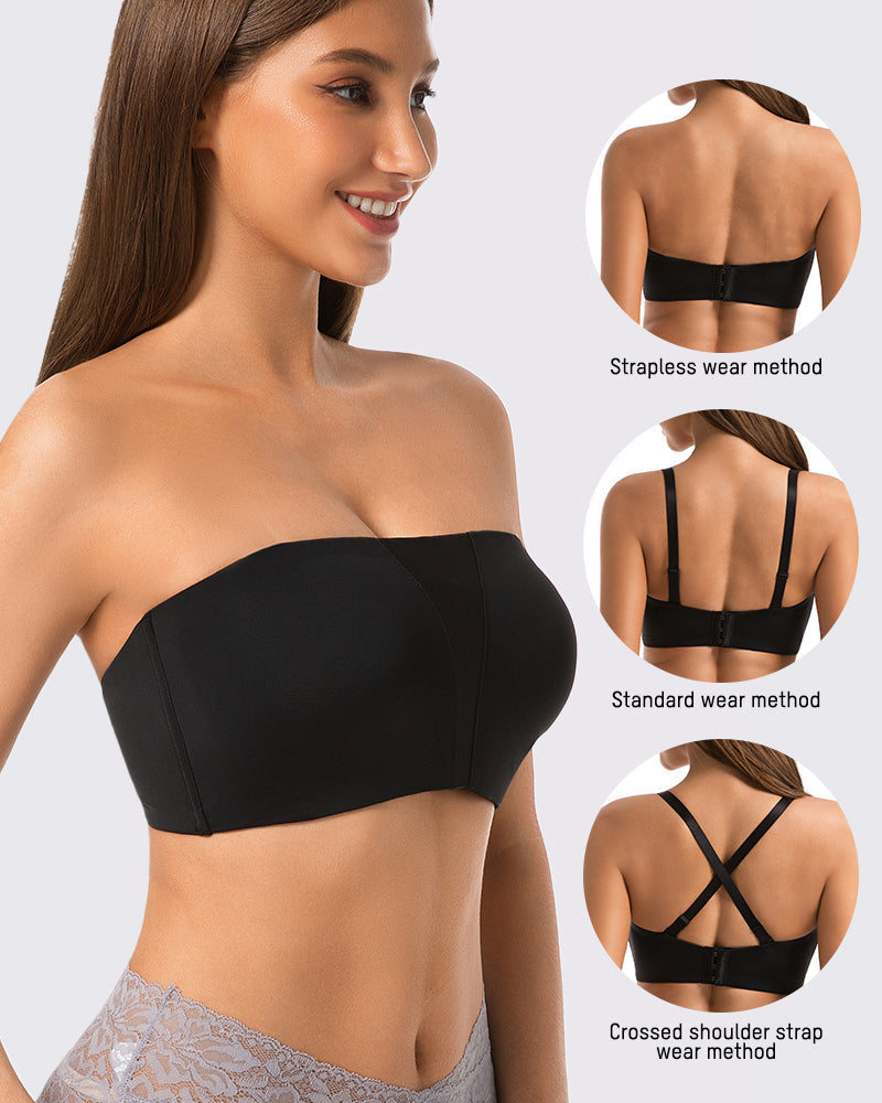 Strapless Anti-Slip Full Coverage Bandeau Bra - view 4