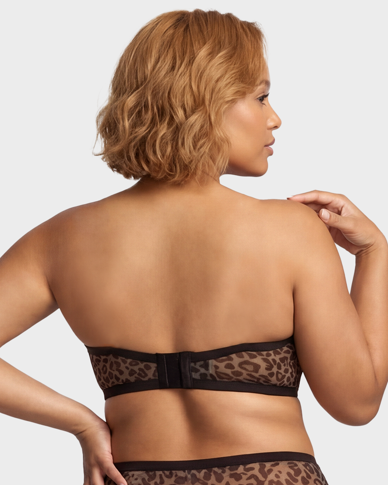 Strapless Mesh Underwire Balconette Bra - view 5