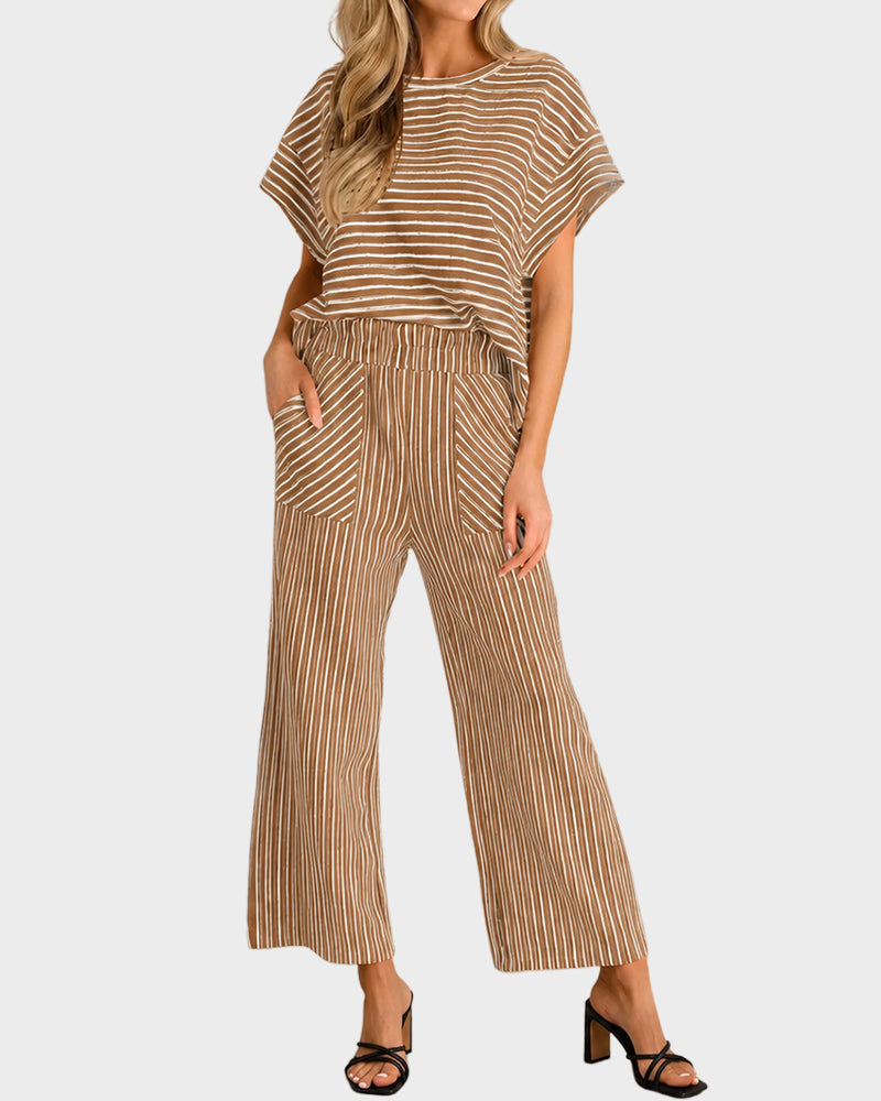 Striped Two-Piece Lounge Set - view 20