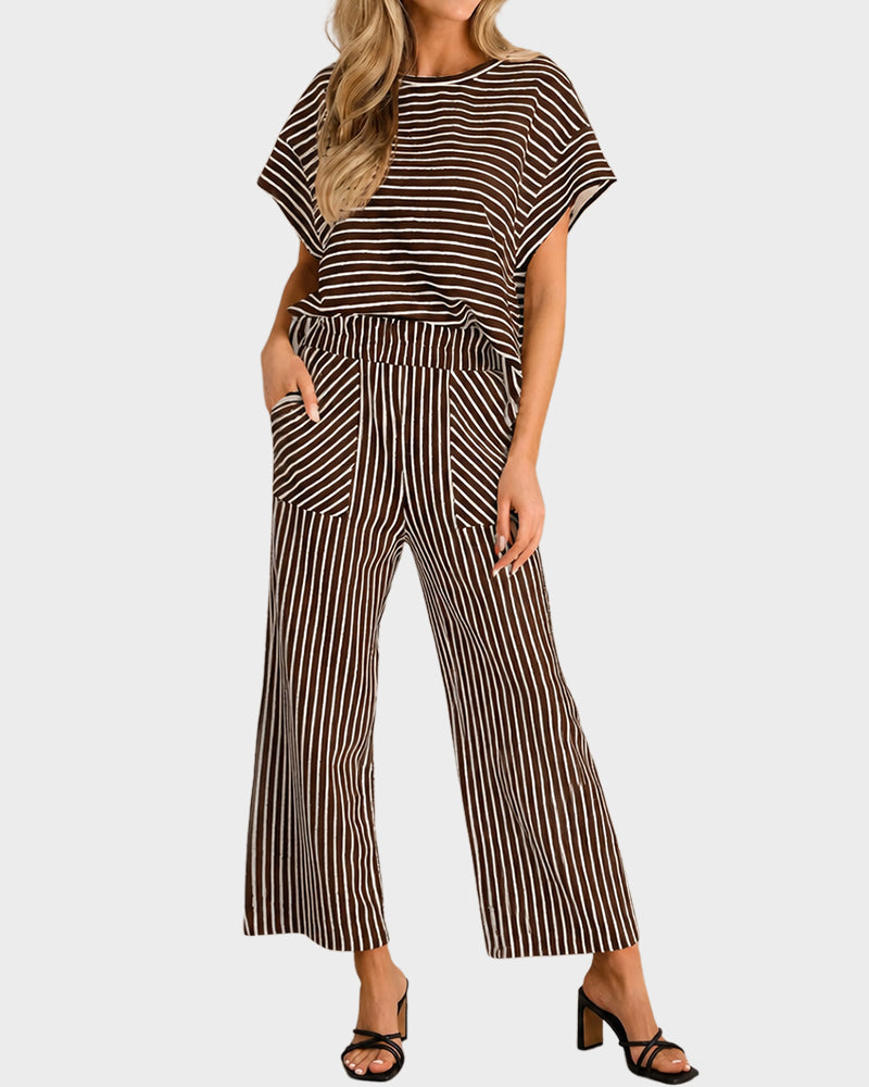 Striped Two-Piece Lounge Set - view 21