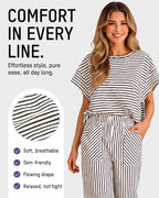 Striped Two-Piece Lounge Set - view 2