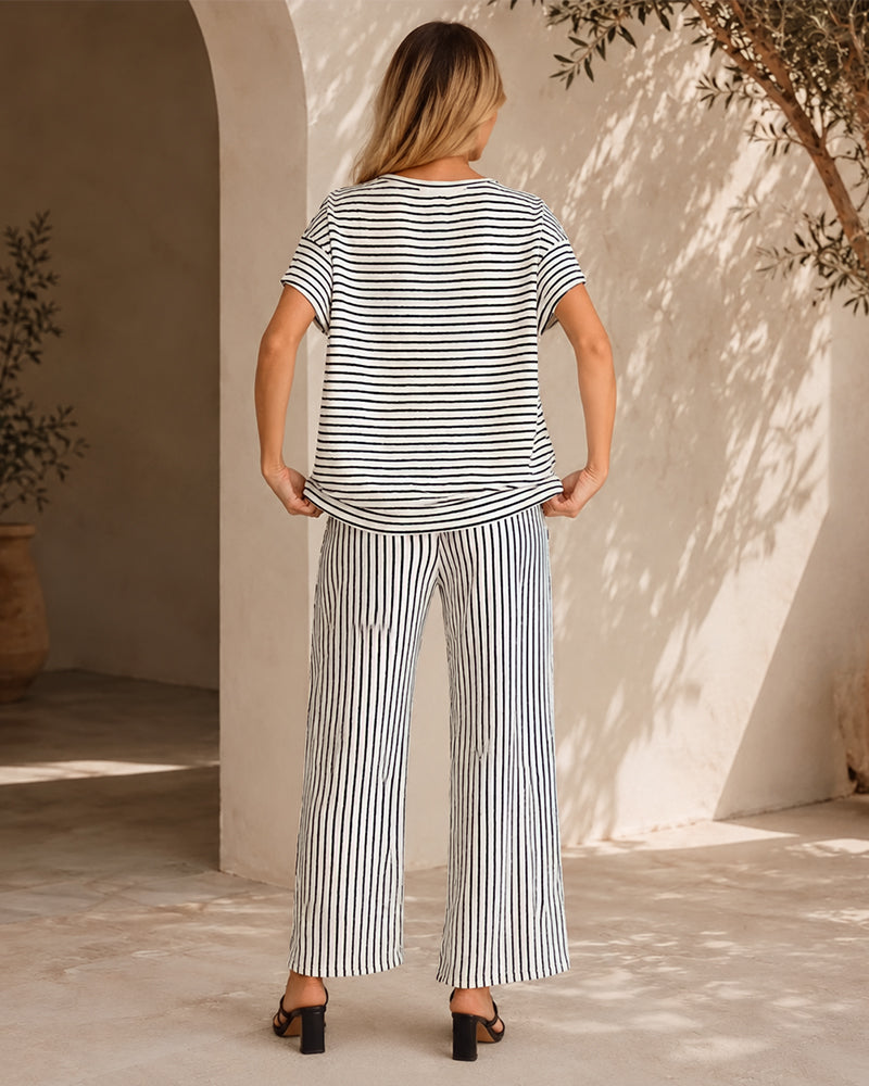 Striped Two-Piece Lounge Set - view 8