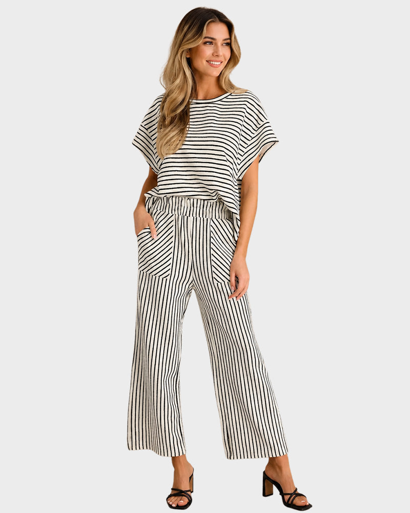 Striped Two-Piece Lounge Set - view 6