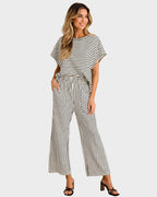 Striped Two-Piece Lounge Set - view 6
