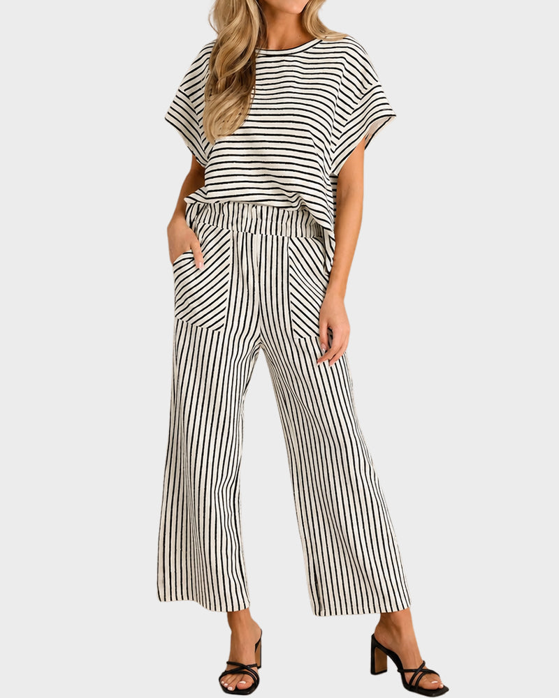 Striped Two-Piece Lounge Set - view 18