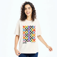 Tokyo-Tiger Pride Geometric Flower Pattern Washed T-Shirt