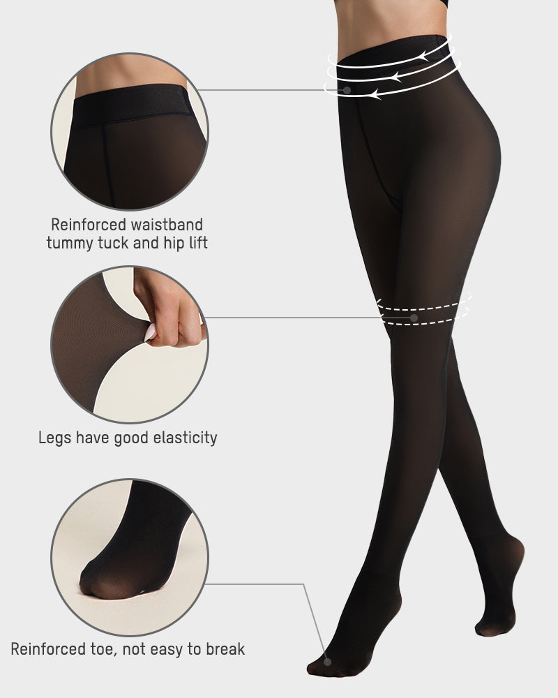 Translucent Fleece Lined Tights - view 18