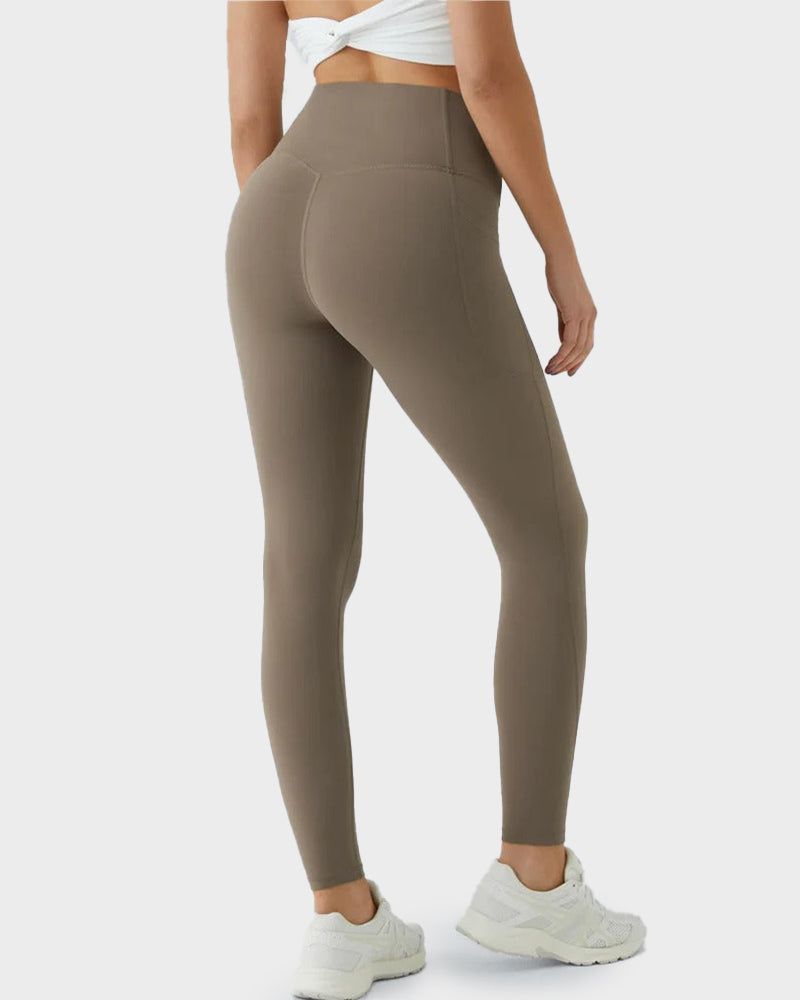 Tummy Control Butt-Lifting Training Leggings with Pockets - view 3
